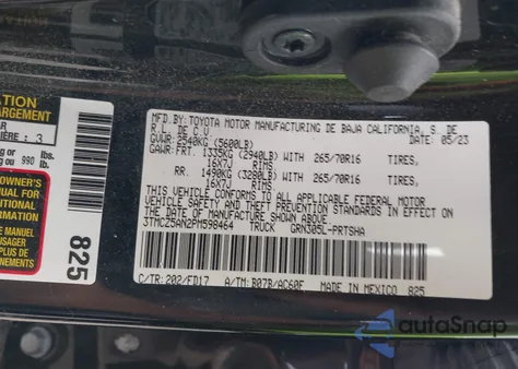 2023 Toyota Tacoma Trd Off Road z USA, uszkodzony, nr VIN 3TMCZ5AN2PM598464